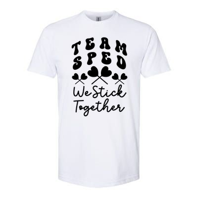 Team Sped We Stick Together Special Ed Teacher Heart Sucker Gift Softstyle® CVC T-Shirt