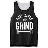 They Sleep We Grind Fitness Gym Work Out Motivation Mesh Reversible Basketball Jersey Tank