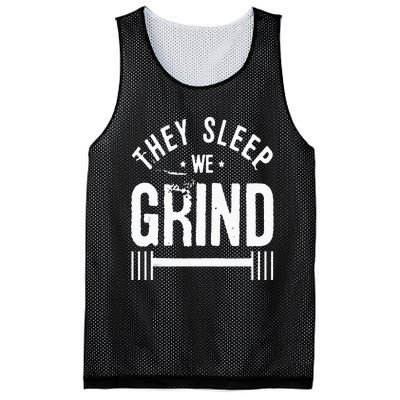 They Sleep We Grind Fitness Gym Work Out Motivation Mesh Reversible Basketball Jersey Tank