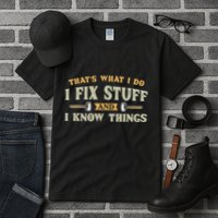 That S What I Do I FixStuff And I KnowThings FunnySaying Tall T-Shirt