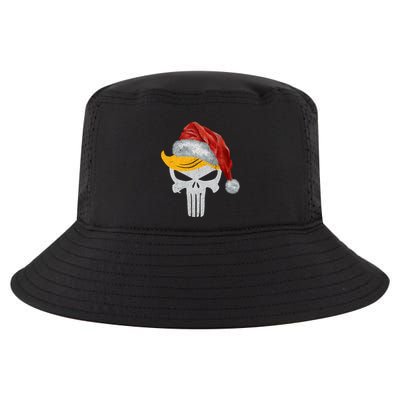 Trump Skull With Santa Hat Trump Hair Christmas Holiday Gift Cool Comfort Performance Bucket Hat