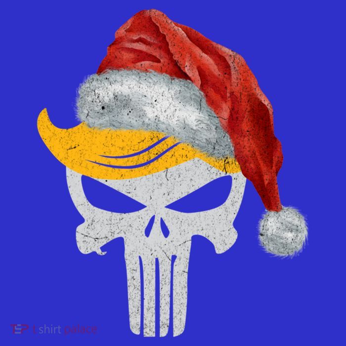 Trump Skull With Santa Hat Trump Hair Christmas Holiday Gift Baby Bodysuit