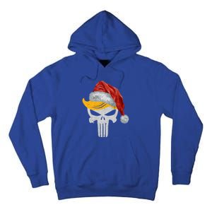 Trump Skull With Santa Hat Trump Hair Christmas Holiday Gift Tall Hoodie