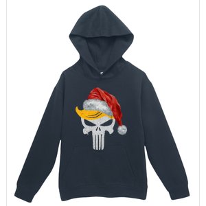 Trump Skull With Santa Hat Trump Hair Christmas Holiday Gift Urban Pullover Hoodie