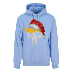 Trump Skull With Santa Hat Trump Hair Christmas Holiday Gift Unisex Surf Hoodie