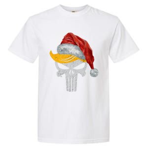 Trump Skull With Santa Hat Trump Hair Christmas Holiday Gift Garment-Dyed Heavyweight T-Shirt