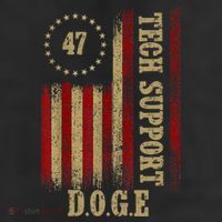Tech Support White House Tech Support D.O.G.E Doge 47 Trump 7 Panel Mesh Trucker Snapback Hat