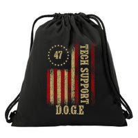 Tech Support White House Tech Support D.O.G.E Doge 47 Trump Drawstring Bag