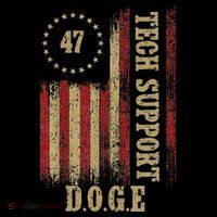 Tech Support White House Tech Support D.O.G.E Doge 47 Trump Full-Length Apron With Pockets
