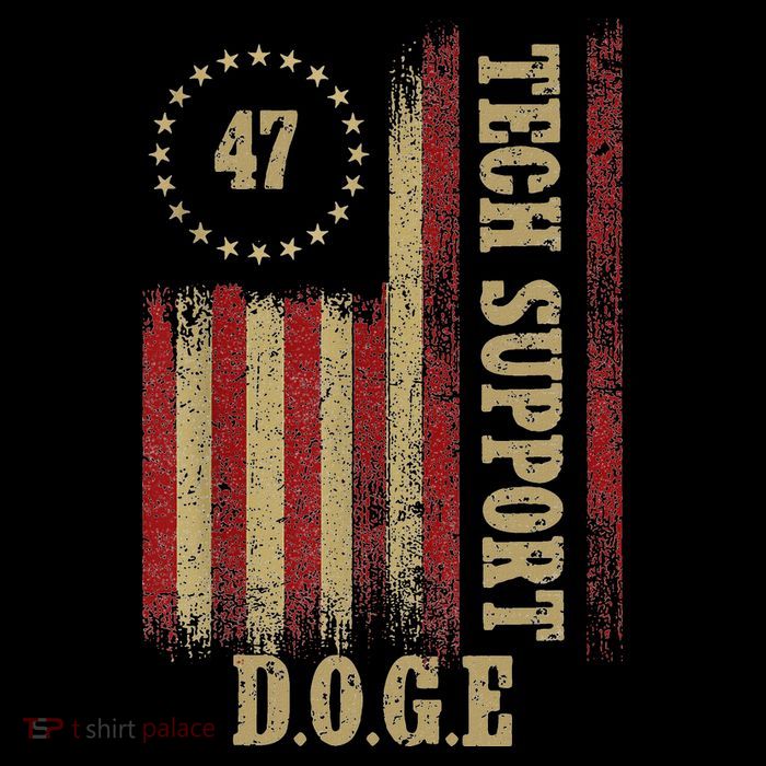 Tech Support White House Tech Support D.O.G.E Doge 47 Trump Full-Length Apron With Pockets