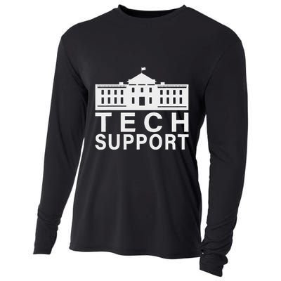Tech Support White House Tech Support D.O.G.E Doge Cooling Performance Long Sleeve Crew