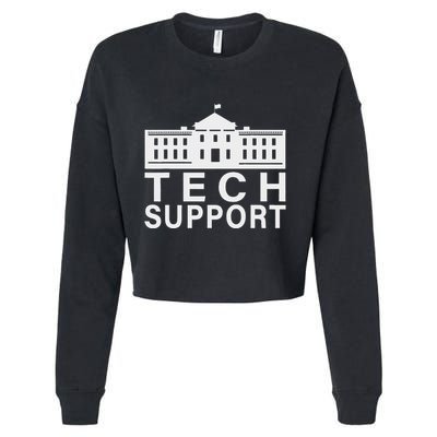 Tech Support White House Tech Support D.O.G.E Doge Cropped Pullover Crew
