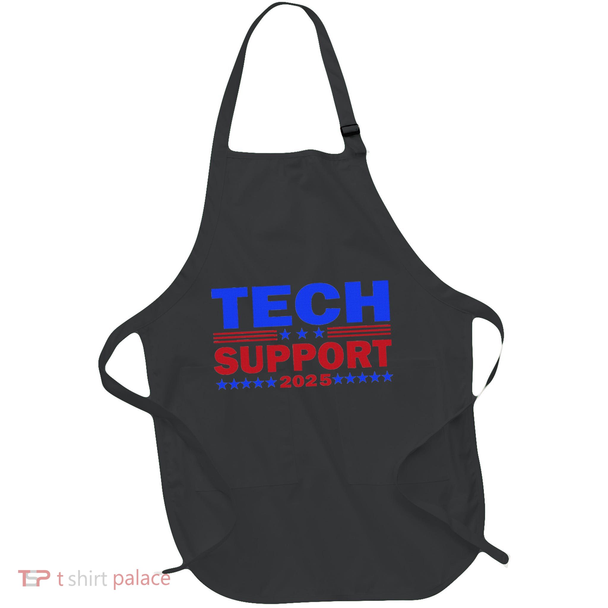 Tech Support White House Tech Support D.O.G.E Doge 2025 Full-Length Apron With Pockets