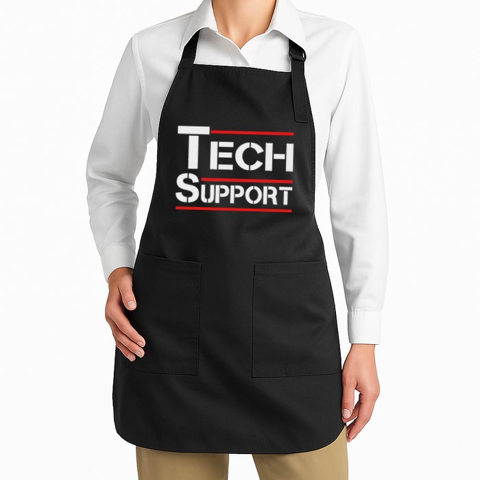 Tech Support White House Tech Support D.O.G.E Doge Full-Length Apron With Pockets