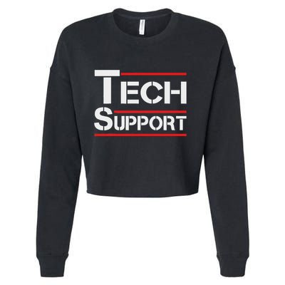Tech Support White House Tech Support D.O.G.E Doge Cropped Pullover Crew