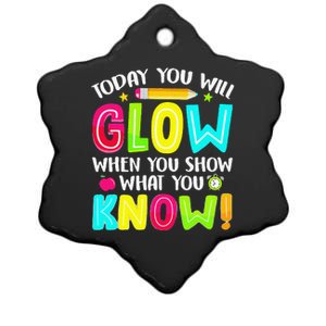 Teachers Students What You Show Testing Day Exam Ceramic Star Ornament