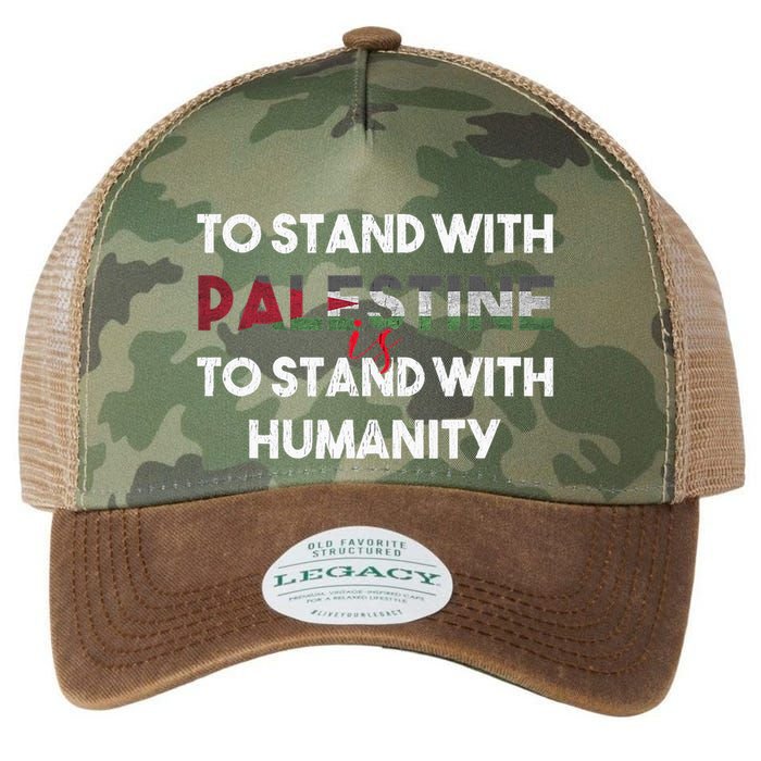 To Stand With Palestine Is To Stand With Humanity Legacy Tie Dye Trucker Hat