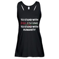 To Stand With Palestine Is To Stand With Humanity Ladies Essential Flowy Tank