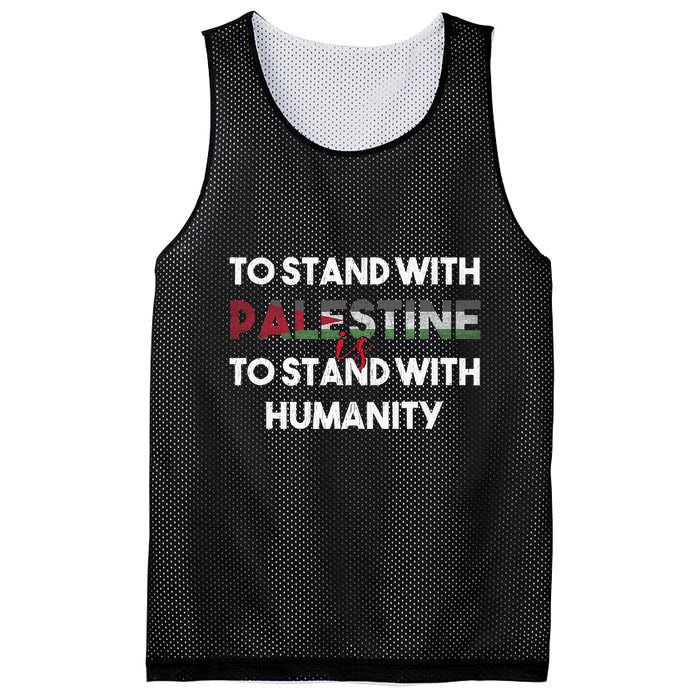 To Stand With Palestine Is To Stand With Humanity Mesh Reversible Basketball Jersey Tank
