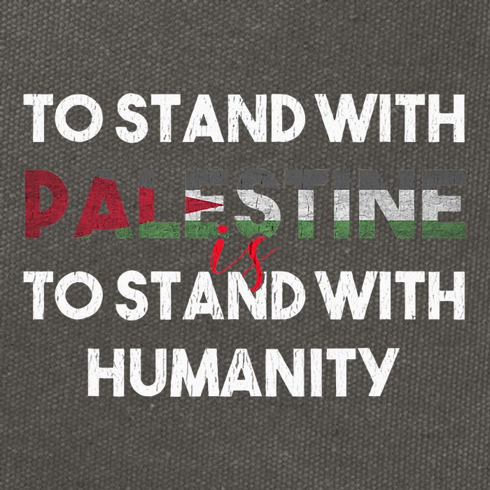 To Stand With Palestine Is To Stand With Humanity Cotton Canvas Backpack