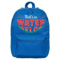 That's So Watermelon Funny Summer Fruit Lover Graphic Gift 16 in Basic Backpack