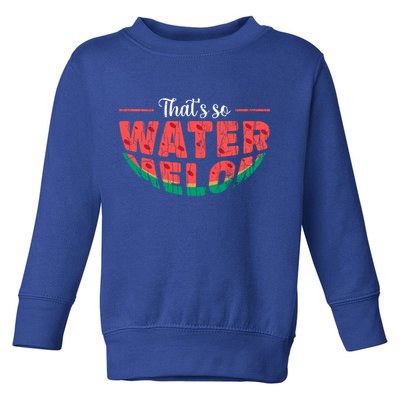 That's So Watermelon Funny Summer Fruit Lover Graphic Gift Toddler Sweatshirt
