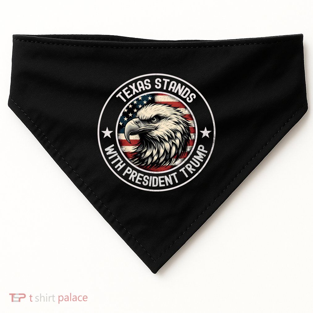 Texas Stands With Trump Meaningful Gift USA-Made Doggie Bandana