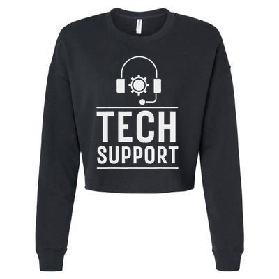 Tech Support White House Tech Support D.O.G.E Doge Cropped Pullover Crew