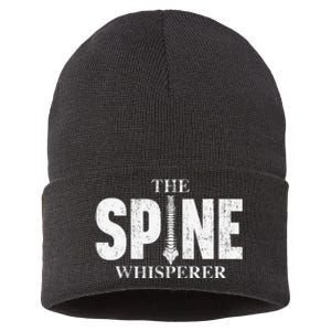 The Spine Whisperer Chiropractor Physical Therapist Sustainable Knit Beanie