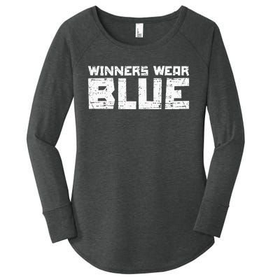 Team Sports Winners Wear Blue Women's Perfect Tri Tunic Long Sleeve Shirt