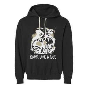 The Shy Wolf Bark Like A God Garment-Dyed Fleece Hoodie