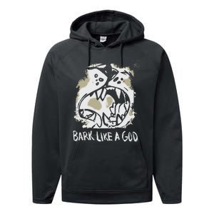 The Shy Wolf Bark Like A God Performance Fleece Hoodie