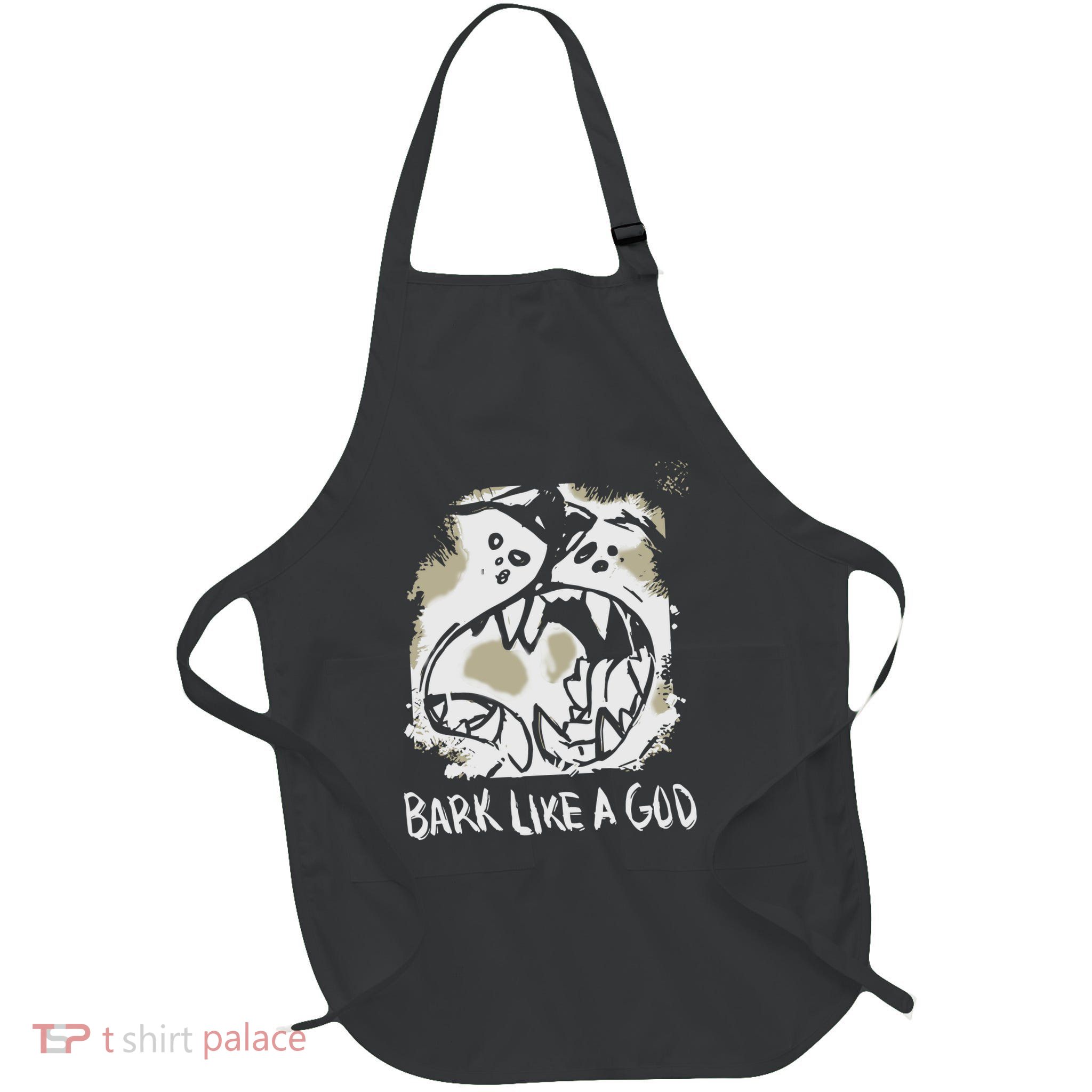 The Shy Wolf Bark Like A God Full-Length Apron With Pockets