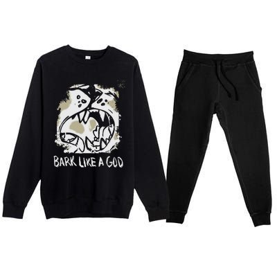 The Shy Wolf Bark Like A God Premium Crewneck Sweatsuit Set