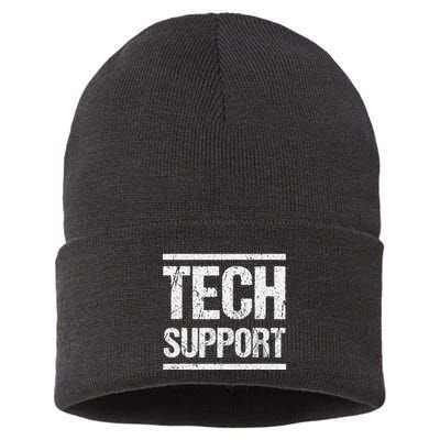 Tech Support White House .Png Sustainable Knit Beanie