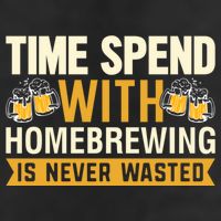 Time Spend With Homebrewing Is Never Wasted Alcoholic Gift Golf Towel