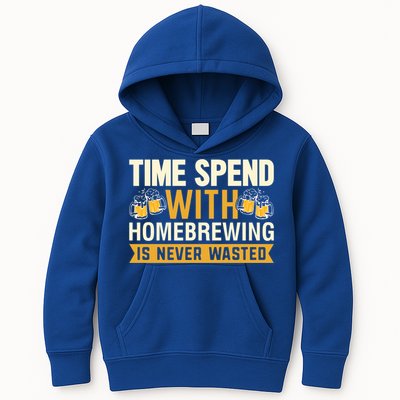 Time Spend With Homebrewing Is Never Wasted Alcoholic Gift Kids Hoodie