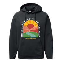 The Sun Will Rise And We Will Try Again Mental Health Performance Fleece Hoodie