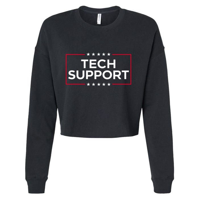Tech Support White House Tech Support Doge Cropped Pullover Crew