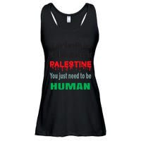 To Stand With Palestine Is To Stand With Humanity Ladies Essential Flowy Tank