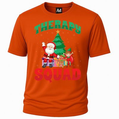 Therapy Squad Xmas Santa Slp Speech Pathologists Christmas Gift Cooling Performance Crew T-Shirt