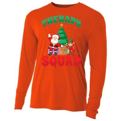 Therapy Squad Xmas Santa Slp Speech Pathologists Christmas Gift Cooling Performance Long Sleeve Crew