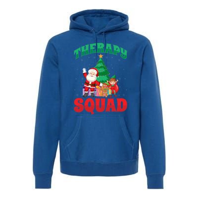 Therapy Squad Xmas Santa Slp Speech Pathologists Christmas Gift Premium Hoodie