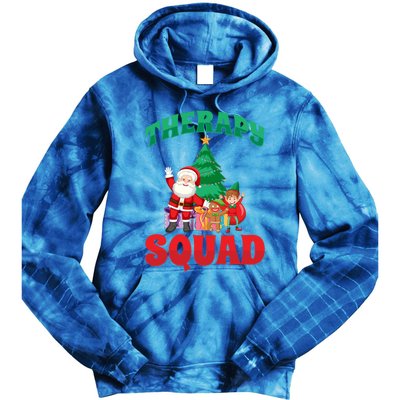 Therapy Squad Xmas Santa Slp Speech Pathologists Christmas Gift Tie Dye Hoodie