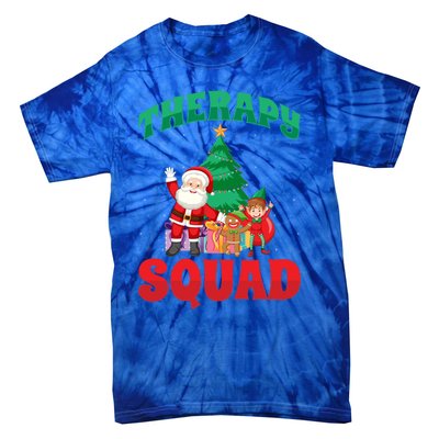 Therapy Squad Xmas Santa Slp Speech Pathologists Christmas Gift Tie-Dye T-Shirt