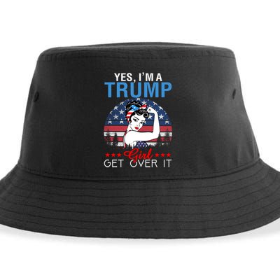 Trump Supporter Yes IM A Trump Get Over It Vintage Gift Sustainable Bucket Hat