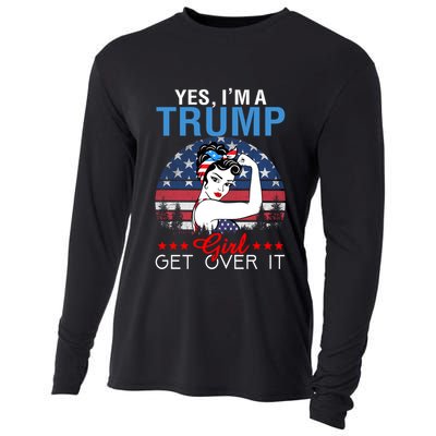 Trump Supporter Yes IM A Trump Get Over It Vintage Gift Cooling Performance Long Sleeve Crew