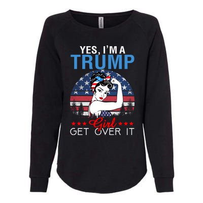 Trump Supporter Yes IM A Trump Get Over It Vintage Gift Womens California Wash Sweatshirt