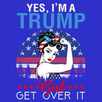 Trump Supporter Yes IM A Trump Get Over It Vintage Gift Womens Tank Top