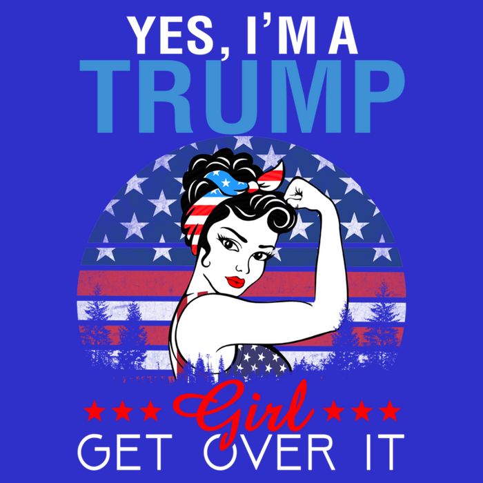Trump Supporter Yes IM A Trump Get Over It Vintage Gift Womens Tank Top